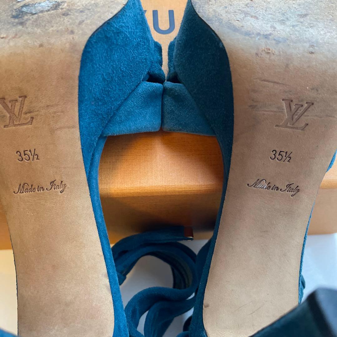 あっつーさま専用　ルイヴィトン　ヒール　ブルーグリーン