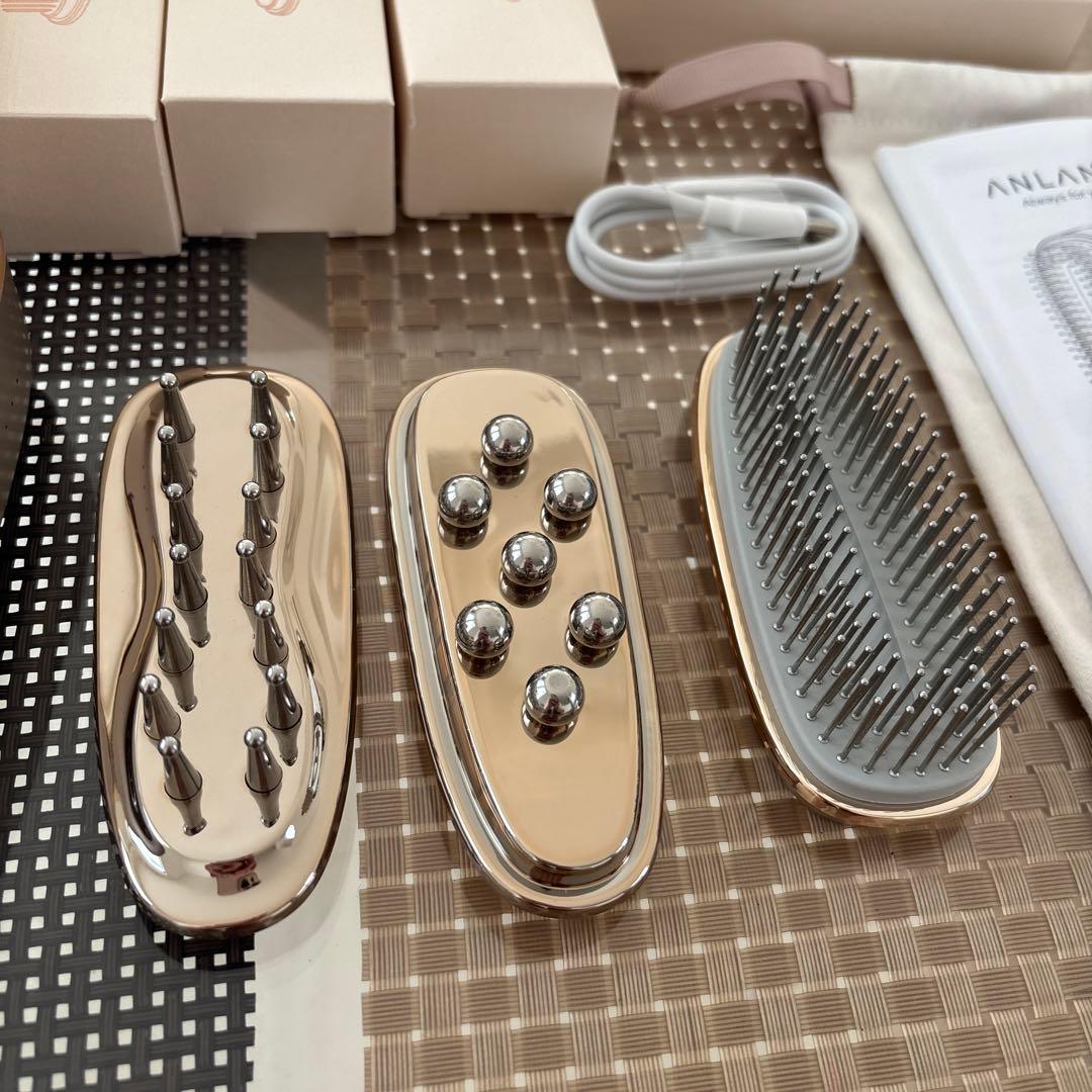 新品 ANLAN リフトスパ温冷かっさ EMS リフトブラシ アンラン 美顔器