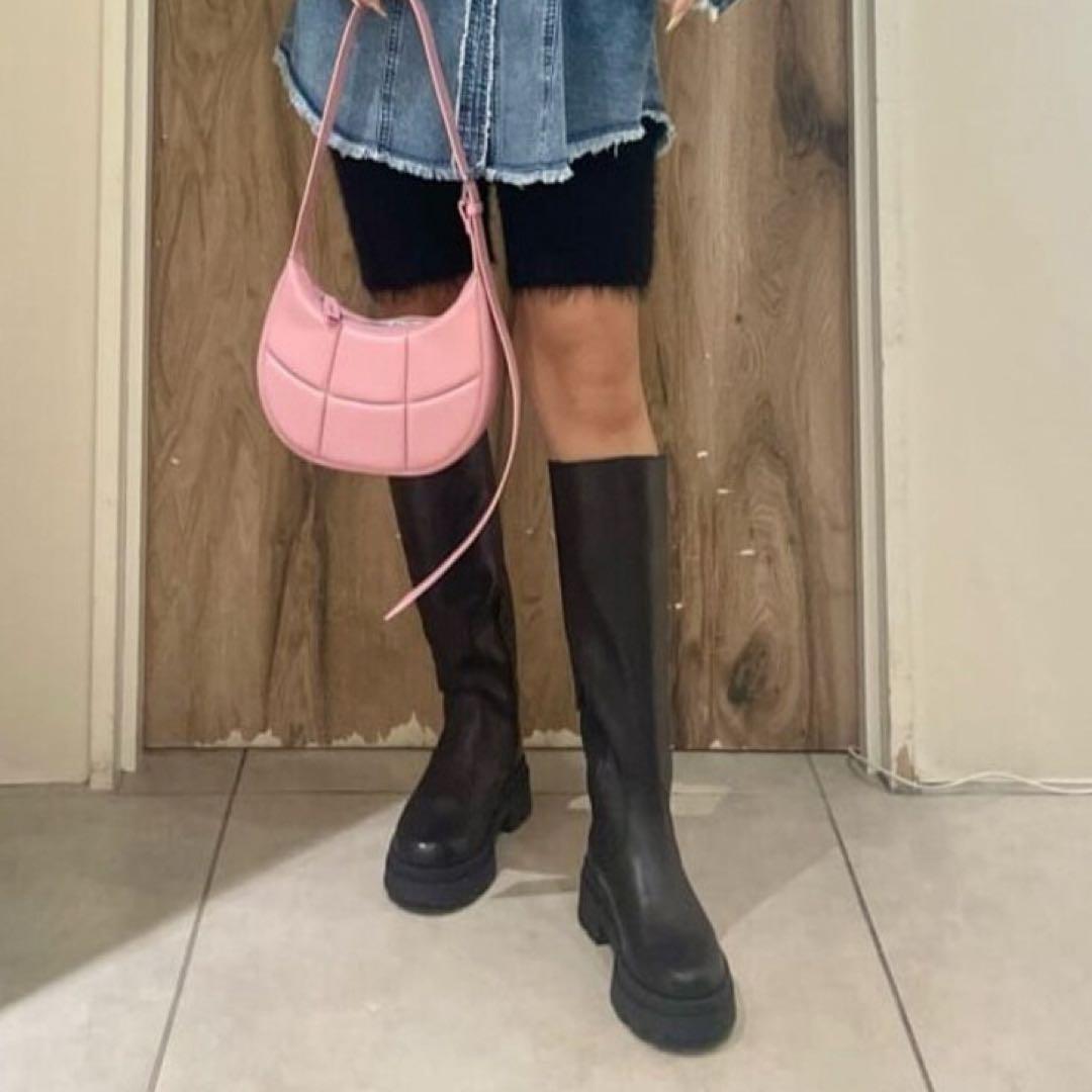 完売商品☆ROSE BUD ボリュームソールロングブーツ