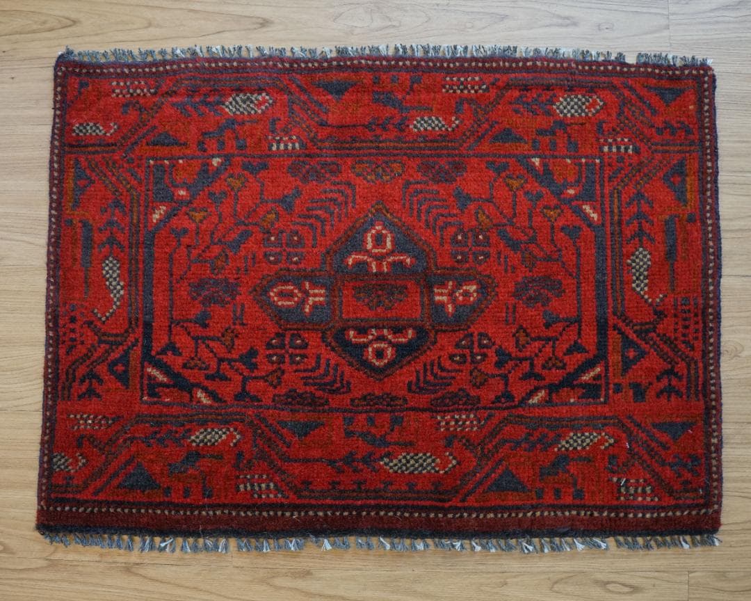 70×50cm ペルシャ バルーチ絨毯 トライバルラグ ヴィンテージラグ