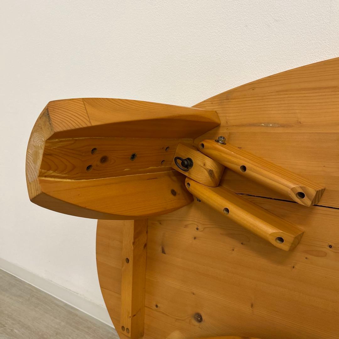 cochi*展示品★折脚座卓 折脚テーブル 折畳み式 うづくり パイン無垢