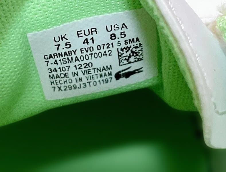 LACOSTE ラコステ カーナビー エヴォ スニーカー ホワイト/グリーン