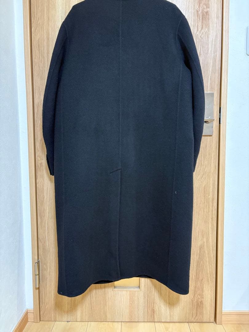 【新品未使用】MUJI Laboカシミヤ混チェスターコート Mサイズ ブラック