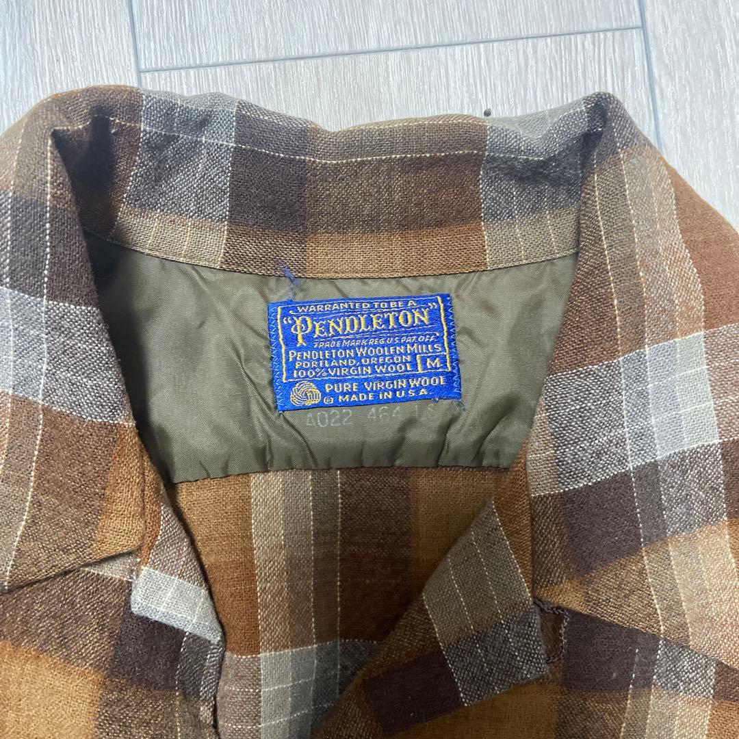 ペンドルトン長袖シャツ　70s ブラウン