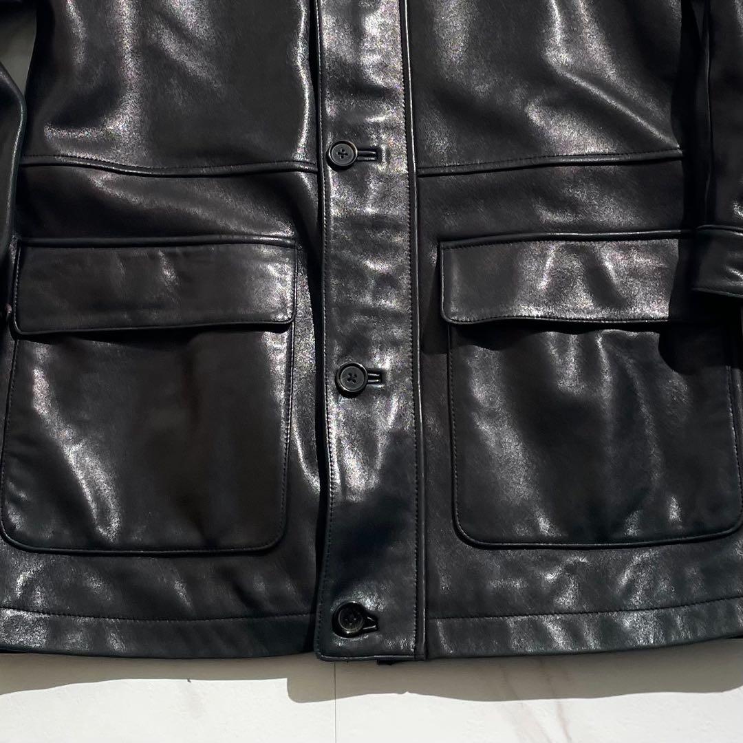 ブルックスブラザーズ カーコート 羊革 レザージャケット 実質L相当 【197】