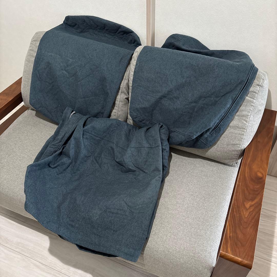 2人掛けソファ Nicole 木製フレーム カバー二種