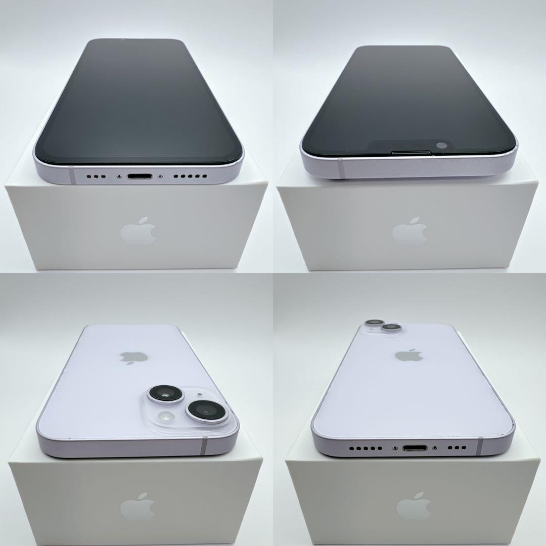 【極美品】iPhone 14 パープル 128GB SIMフリー 本体 新品電池
