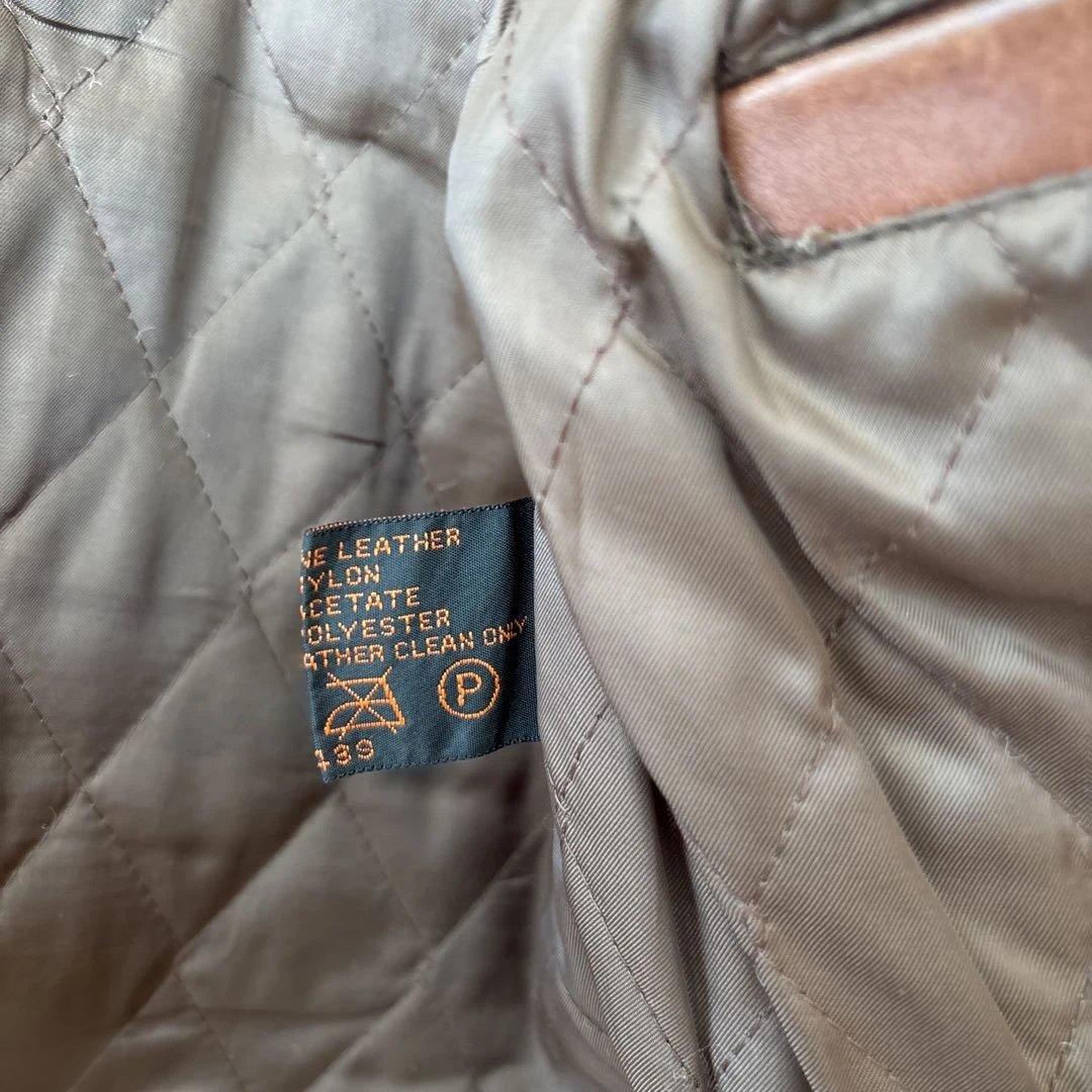 krystal98hh　ブラウンレザー シングルライダースジャケット