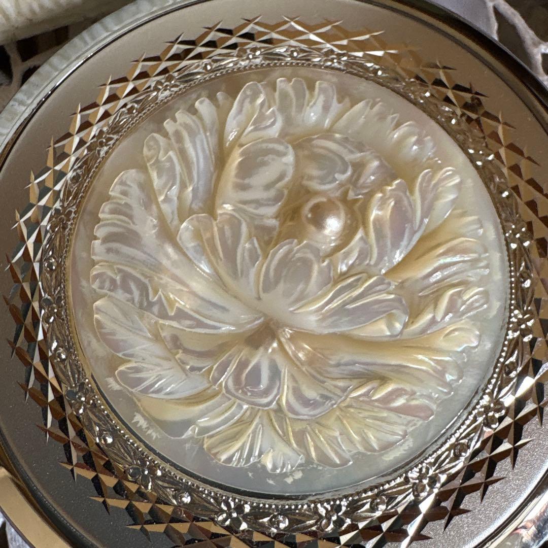 [デッドストック]昭和レトロ✴︎ヴィンテージ　シェル　コンパクト　化粧コンパクト