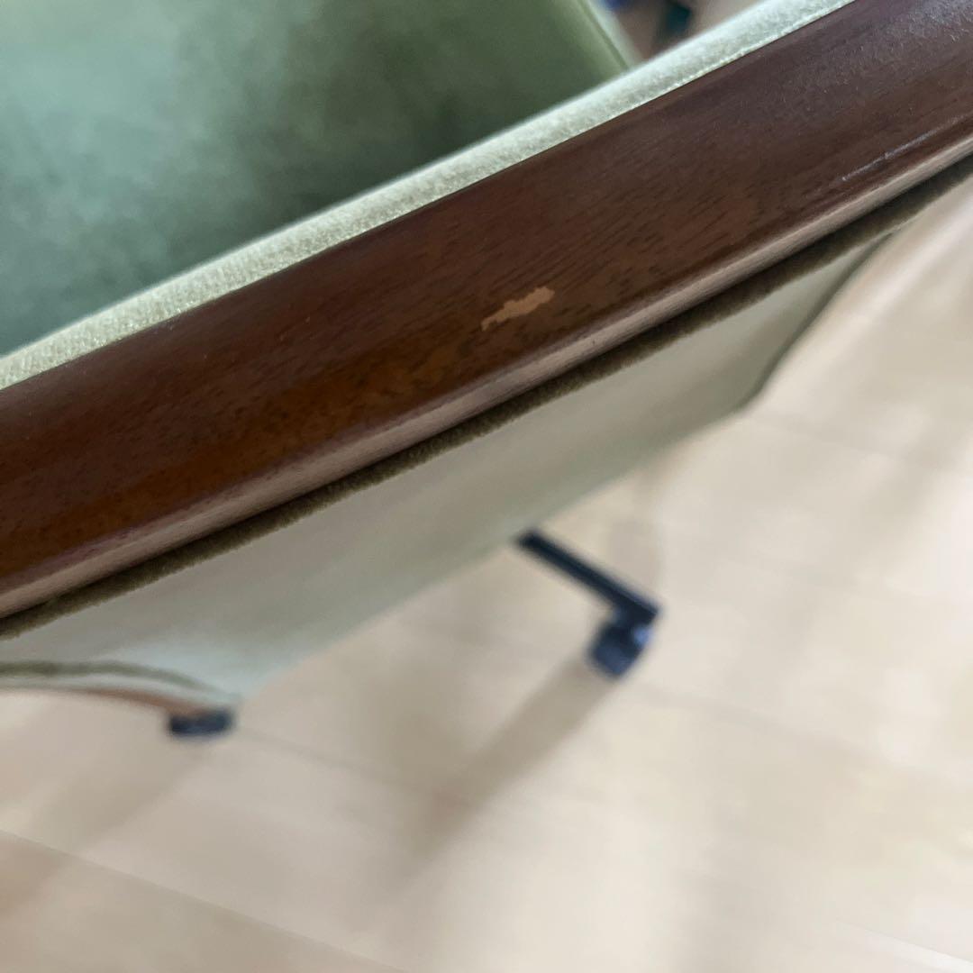 マルニ木工 地中海シリーズ　チェア　モケットグリーン