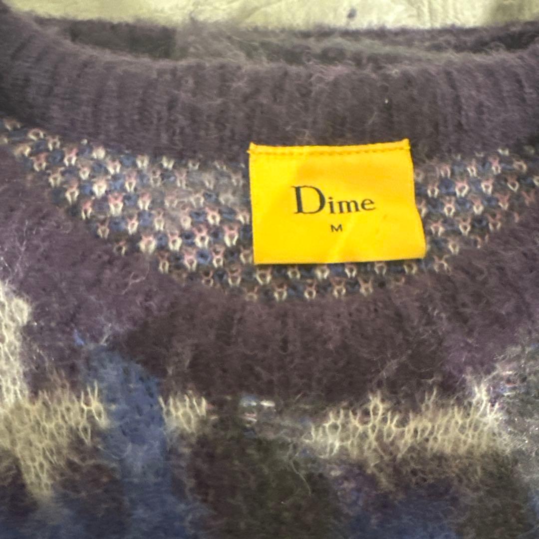 Dime Mサイズ チェック柄ニットセーター