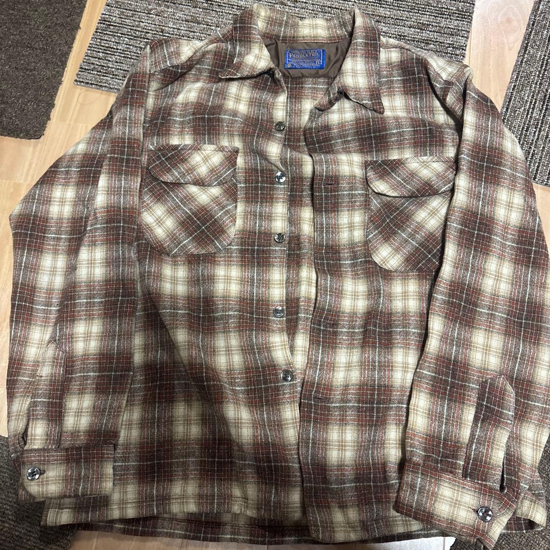 Pendleton チェックネルシャツ 100%ウール70s