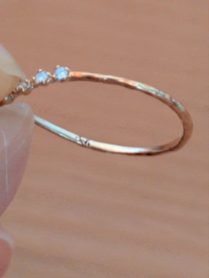 【新品】シエラ★パール・ダイヤ重ね付けリングセット