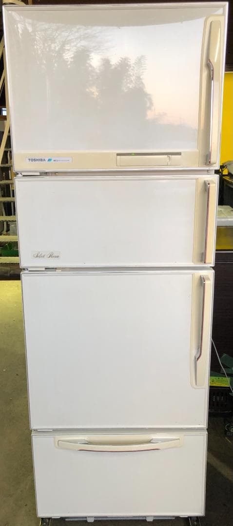 あお 現役稼働品！東芝4ドア冷凍冷蔵庫 GR-307CZVL 1987年製