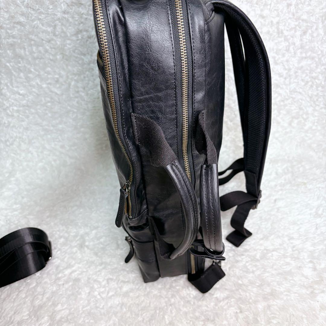 豊岡鞄　ビジネスバッグ　3way リュック　オールレザー　ブラック　BAGGEX