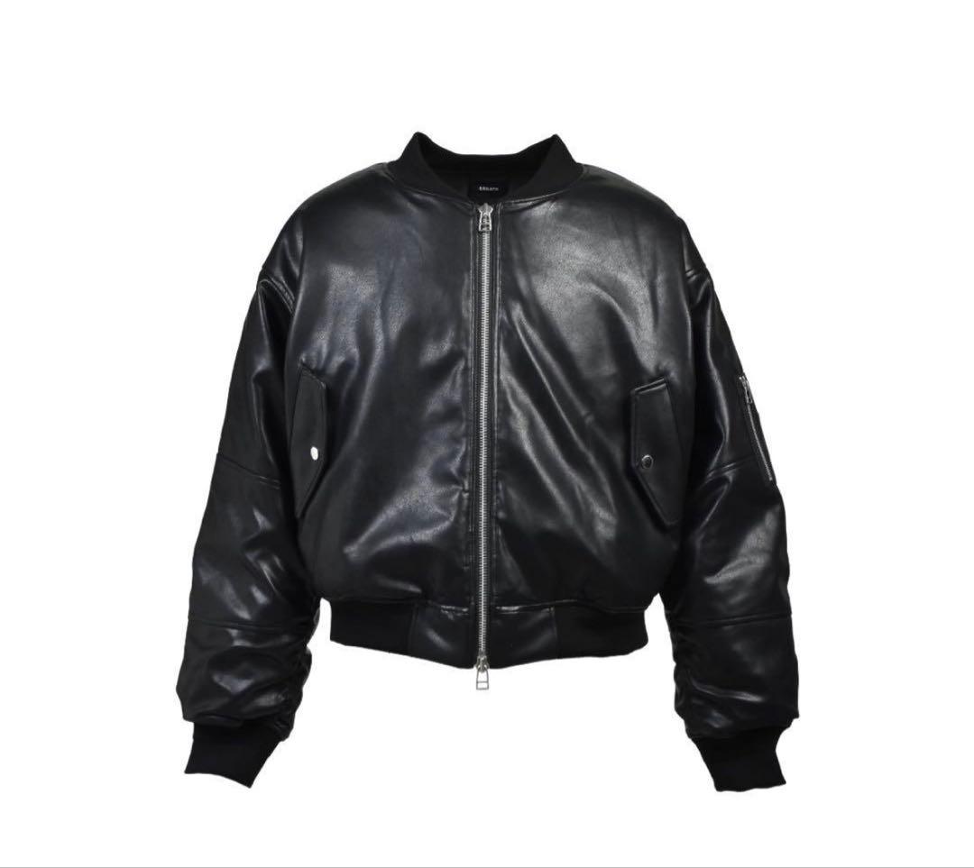 完売品 BREATH FAUX LEATHER BOMBER JACKET