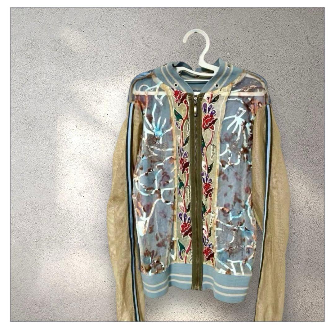 希少＊ヴィンテージ 刺繍入りメッシュ スカジャン S