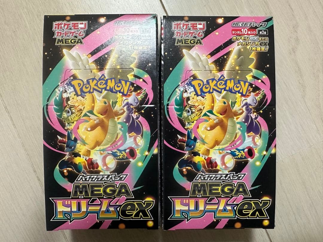 ポケモンカードゲーム MEGA ドリームEX 2箱　シュリンクなし ペリペリ付き