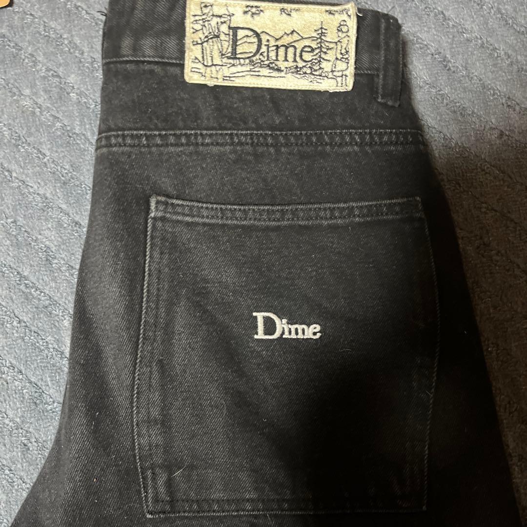 Dime ブラックデニム ストレートレッグ m