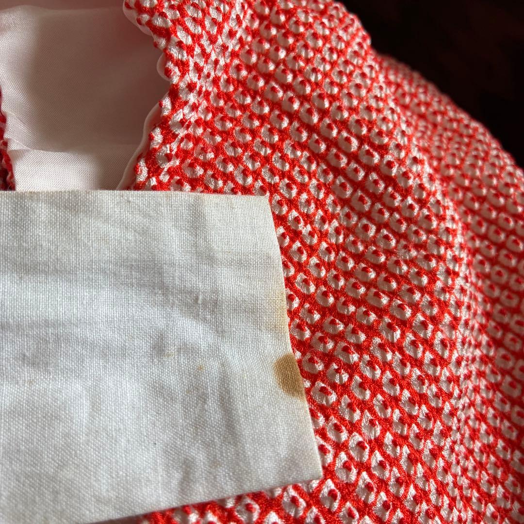 値下げしました　　三歳　七五三祝い着　　鹿子絞り