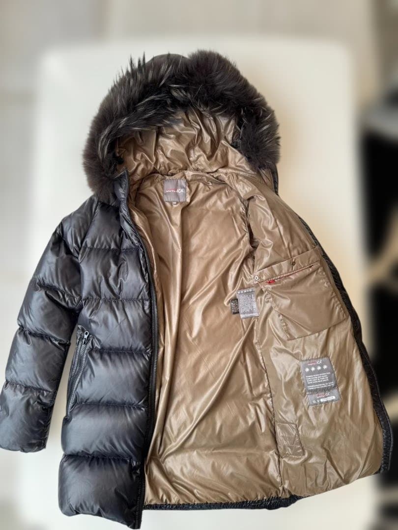 【綺麗】デュベティカ KAPPA ダウンコート 38 ラクーンファー