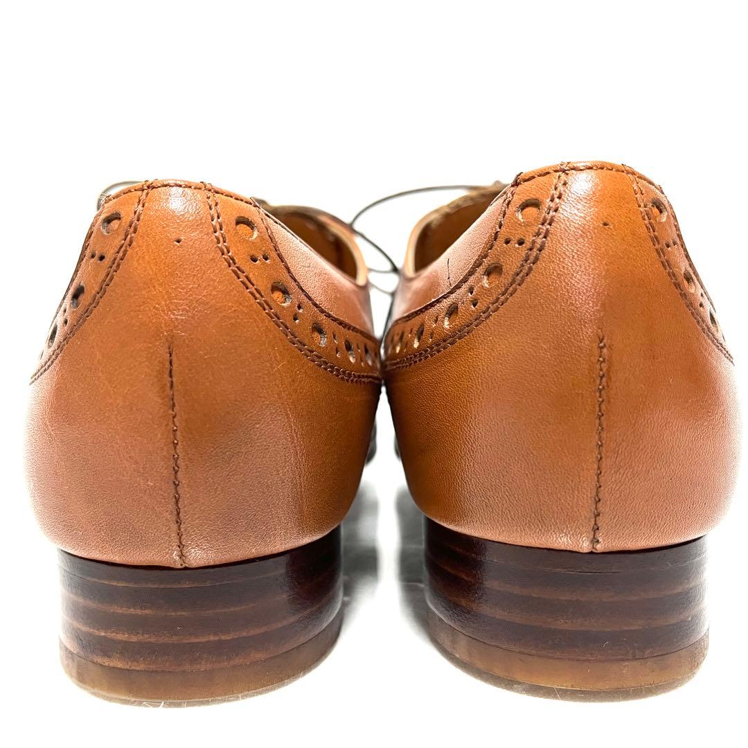 ★新品未使用★ショセ★ウィングチップ★おじ靴★22.5cm★茶　ブラウン★