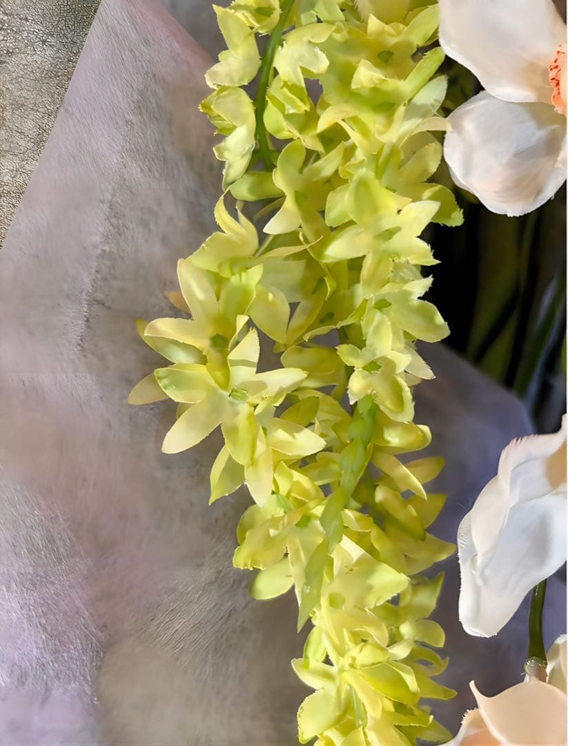 光触媒　人工観葉植物　フェイクグリーン　胡蝶蘭　シンピジューム６本立ち