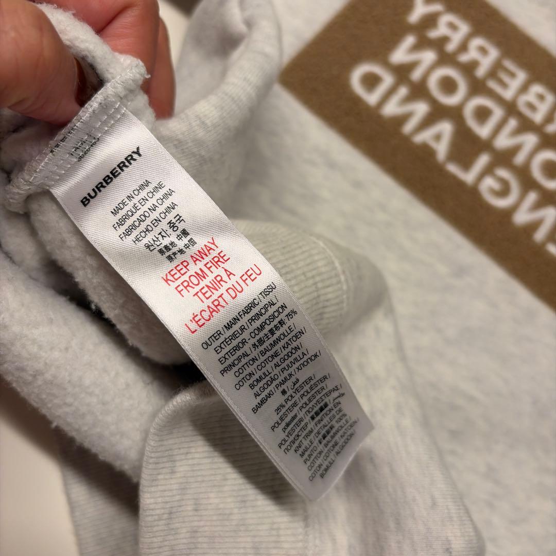 【BURBERR】ロゴ　トレーナーワンピース2歳92