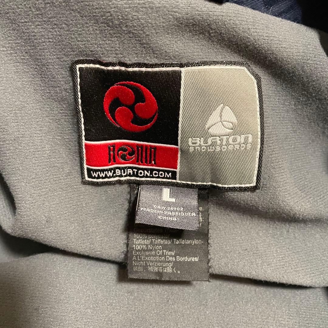 Burtonバートンスキーウェアスノーボードジャケット青ブルー紺ネイビー刺繍ロゴ