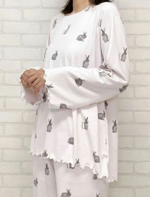 gelato pique【bunny】ラビットバニー柄『上下』PINK