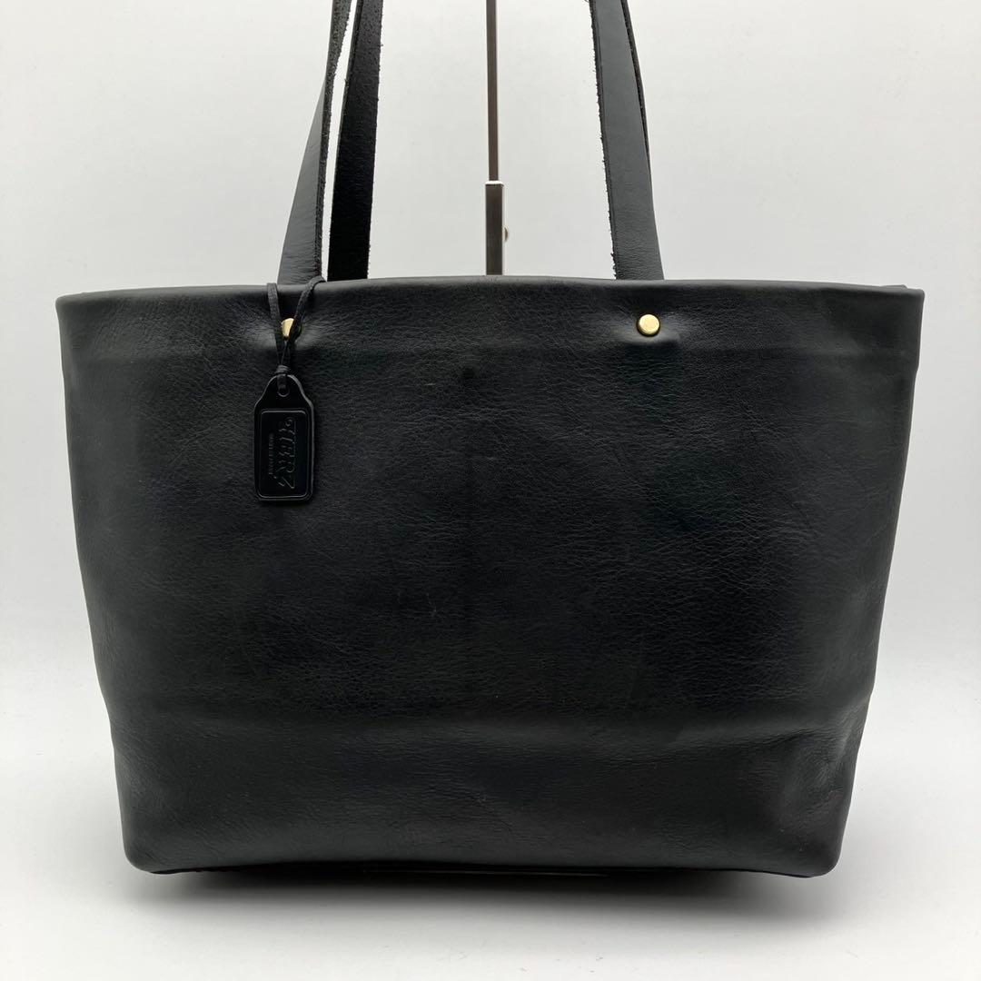 HERZ ヘルツ トートバッグ　オールレザー　肩掛け　ブラック　メンズ