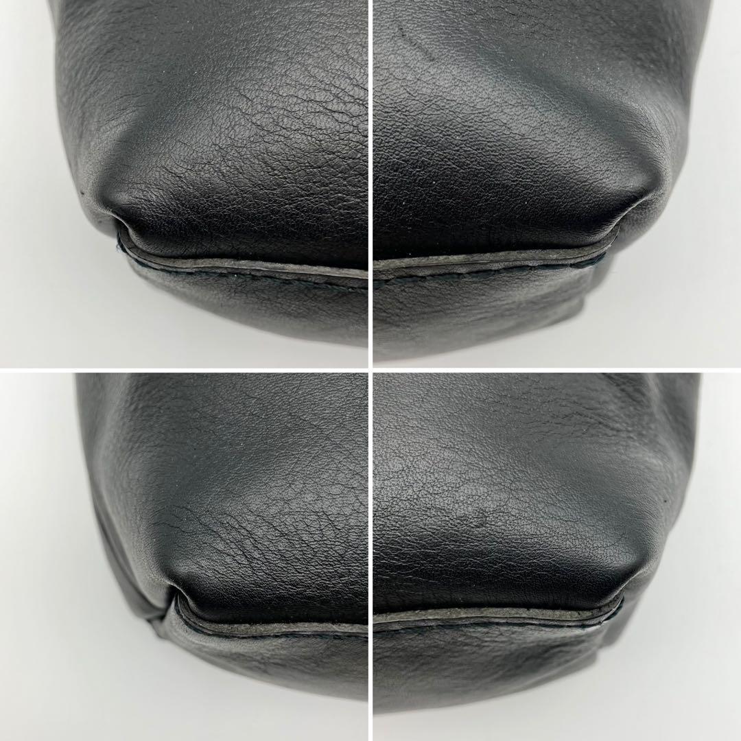 HERZ ヘルツ トートバッグ　オールレザー　肩掛け　ブラック　メンズ