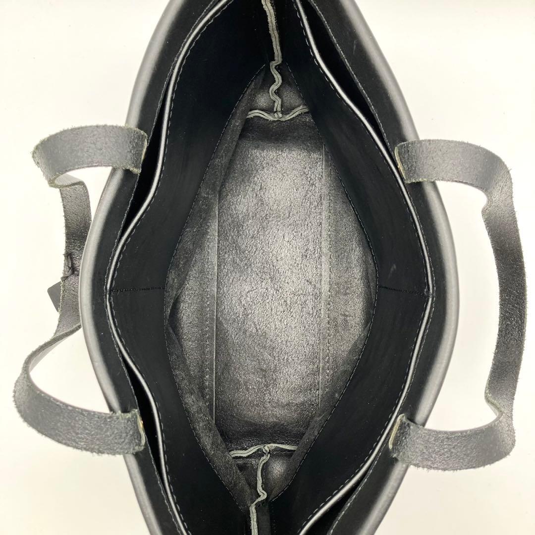 HERZ ヘルツ トートバッグ　オールレザー　肩掛け　ブラック　メンズ