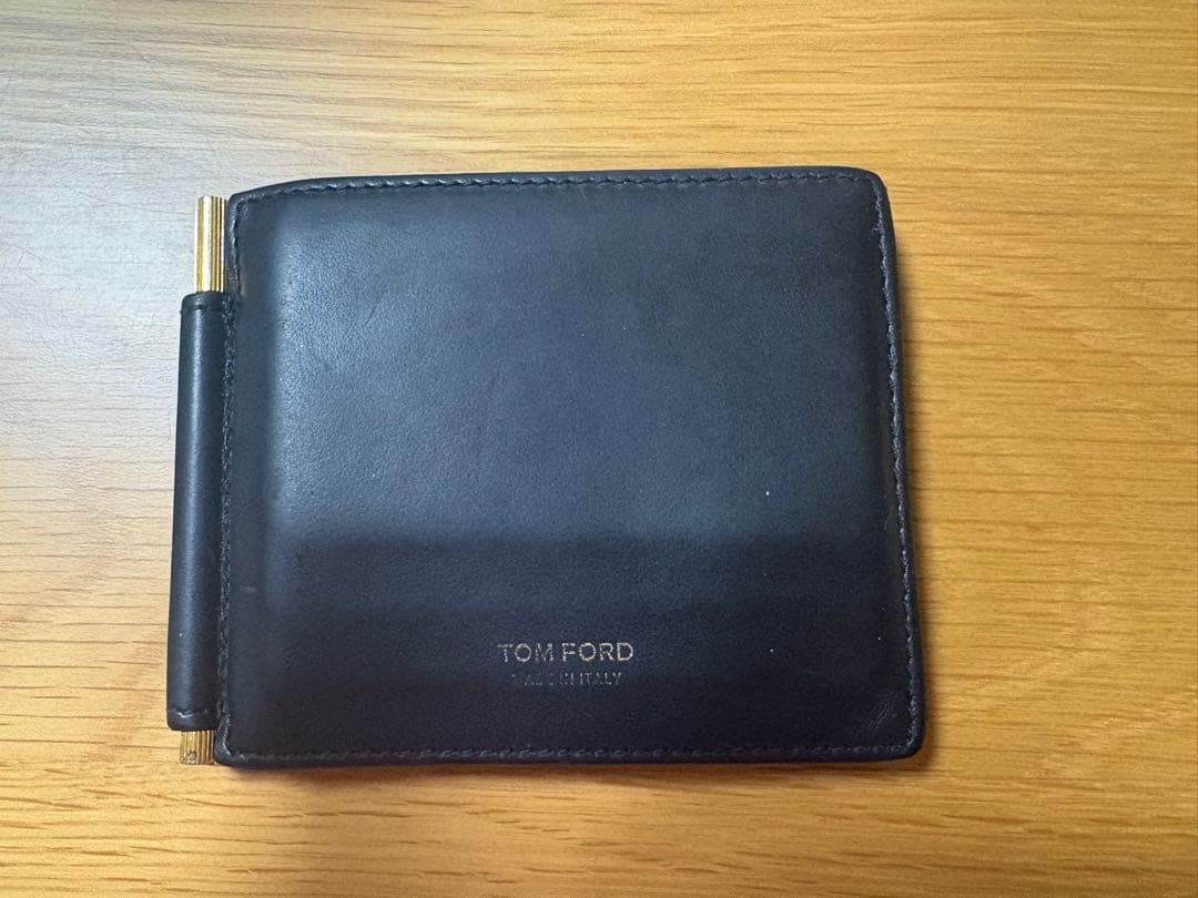 【良品】TOM FORD ブラック マネークリップ箱付