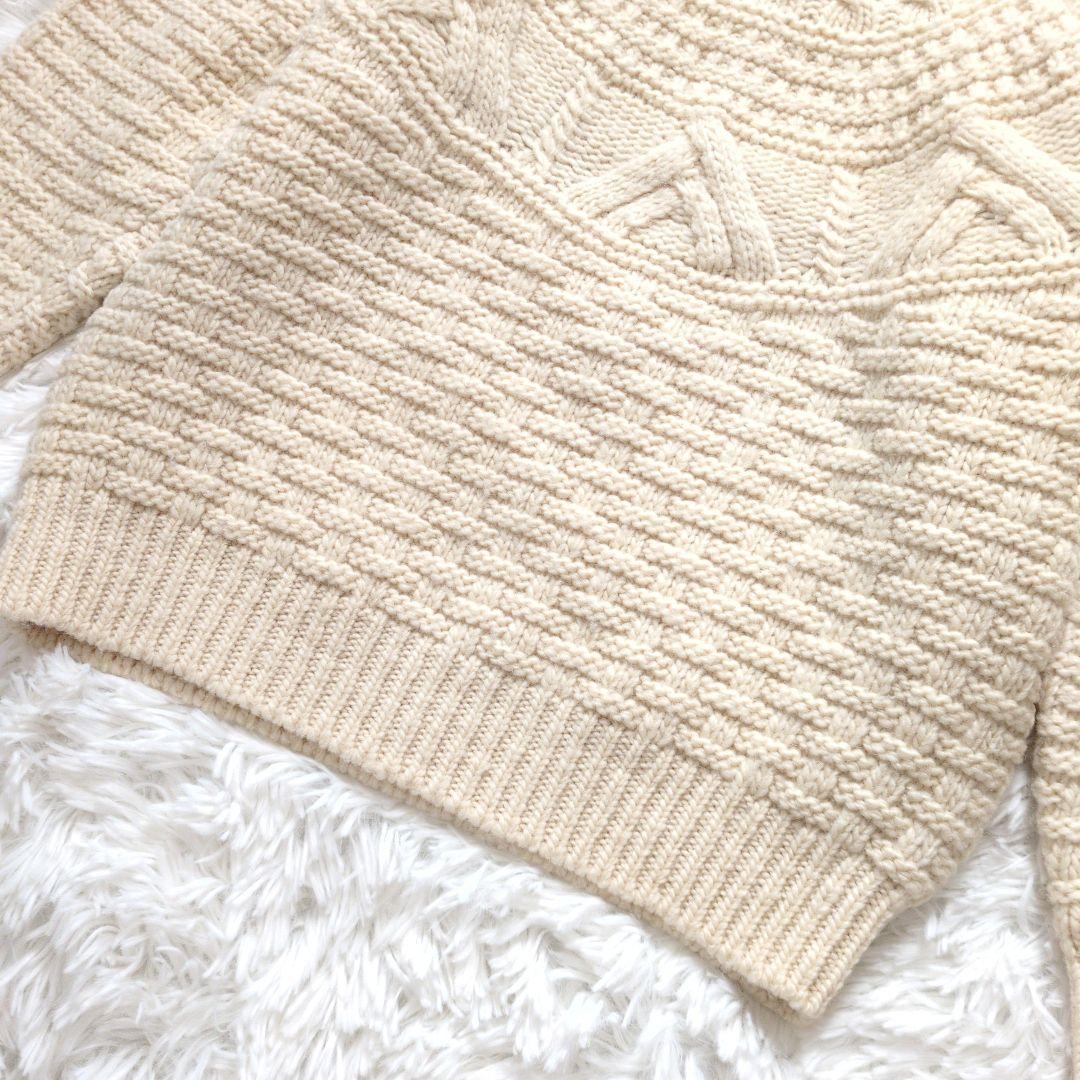 美品✨BATONER バトナー スプレッドアランクルーネックニット ウール M