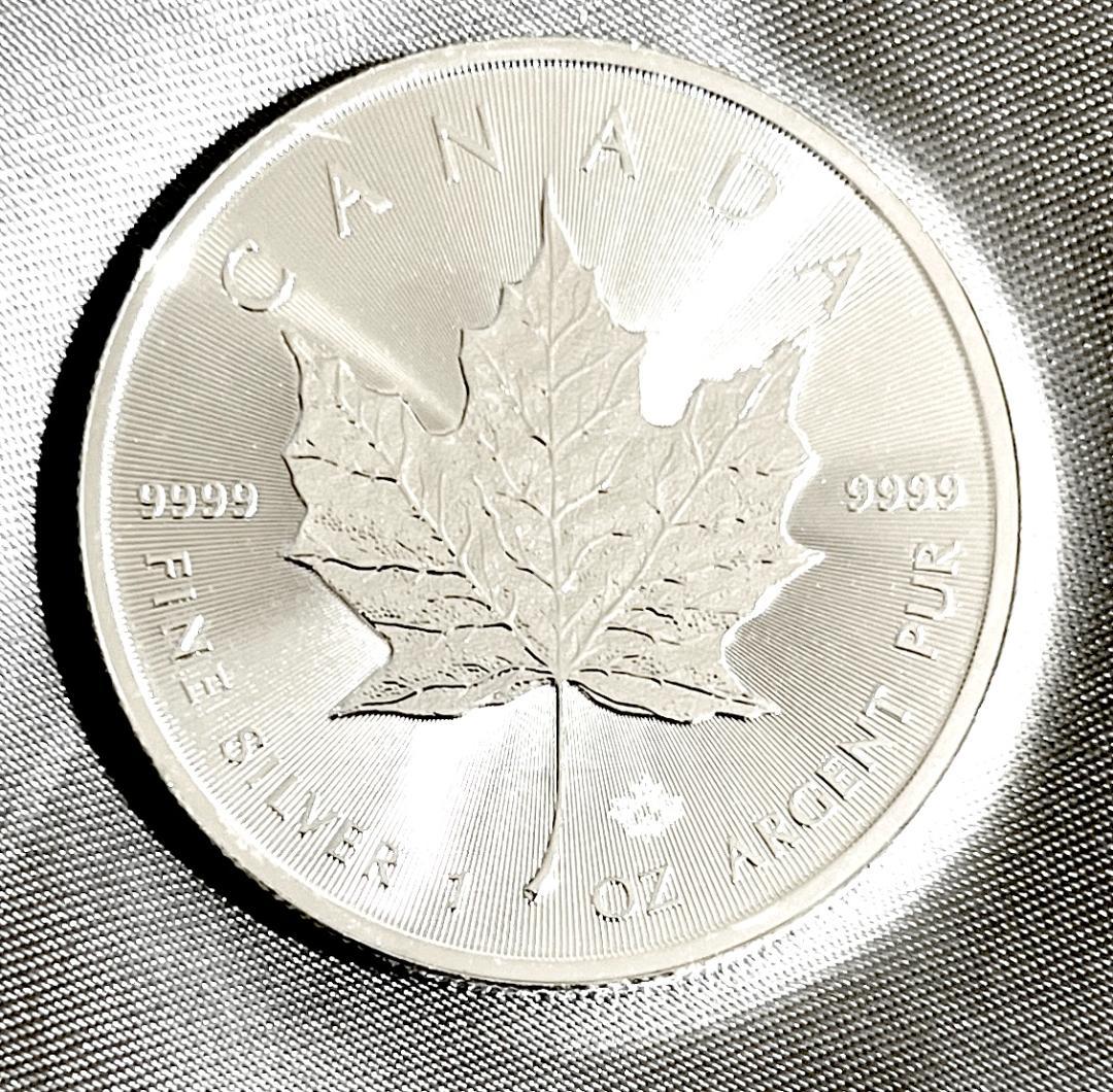 2020 カナダ　メイプル 銀貨　1オンス　38mm クリアケース付 新品未使用