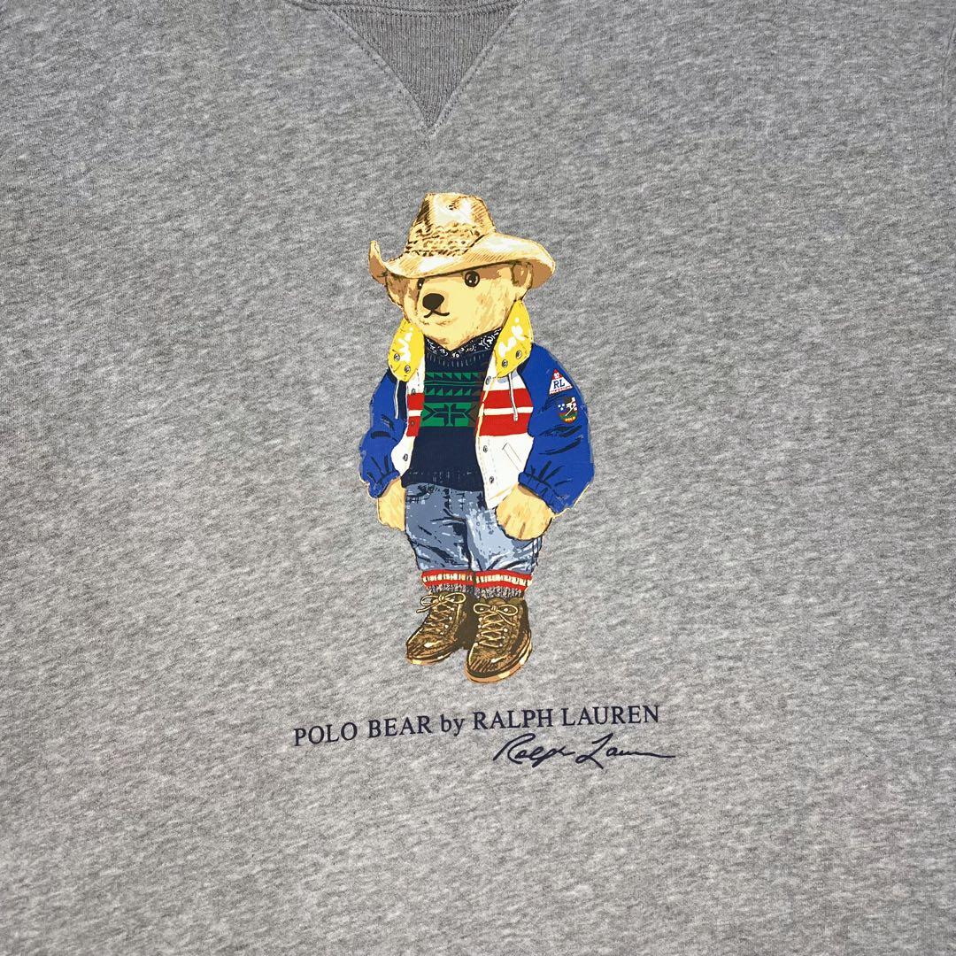 POLO RALPH LAUREN スウェット ポロベア 現行 前V ガゼット