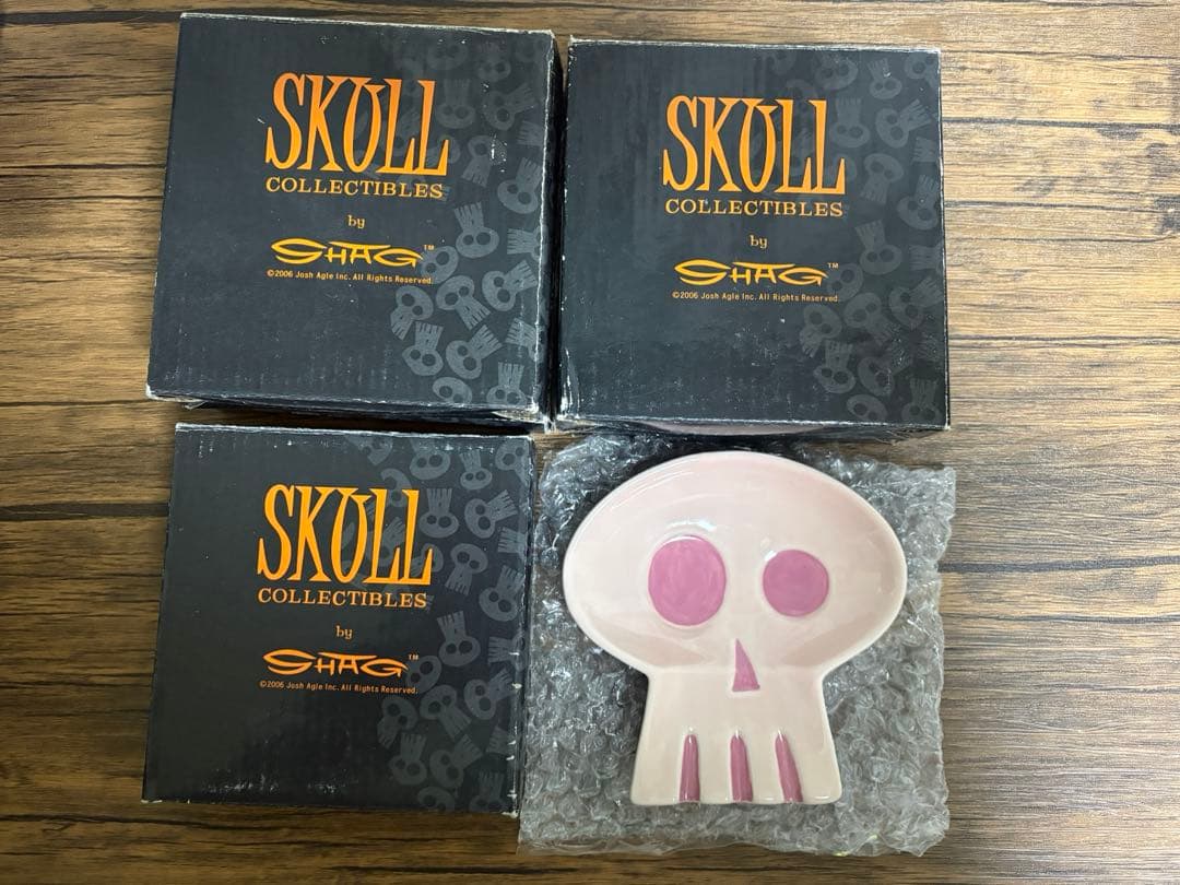 シャグ　アッシュトレイ　灰皿　スカル　ピンク 5個セット