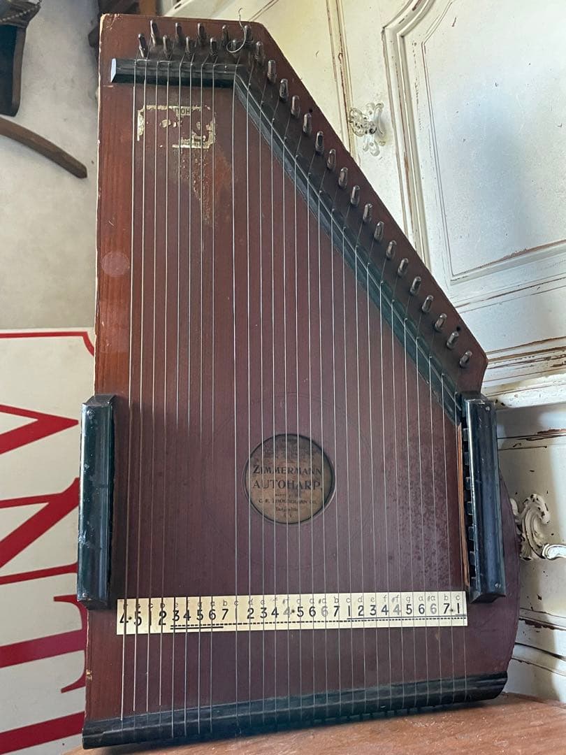 アンティーク　オート　ハープ　木製　1800年代後半　楽器　アメリカ