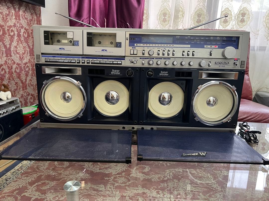 内蔵BT付きシャープ SHARP GF-1000 W大型ラジカセ動作品希少