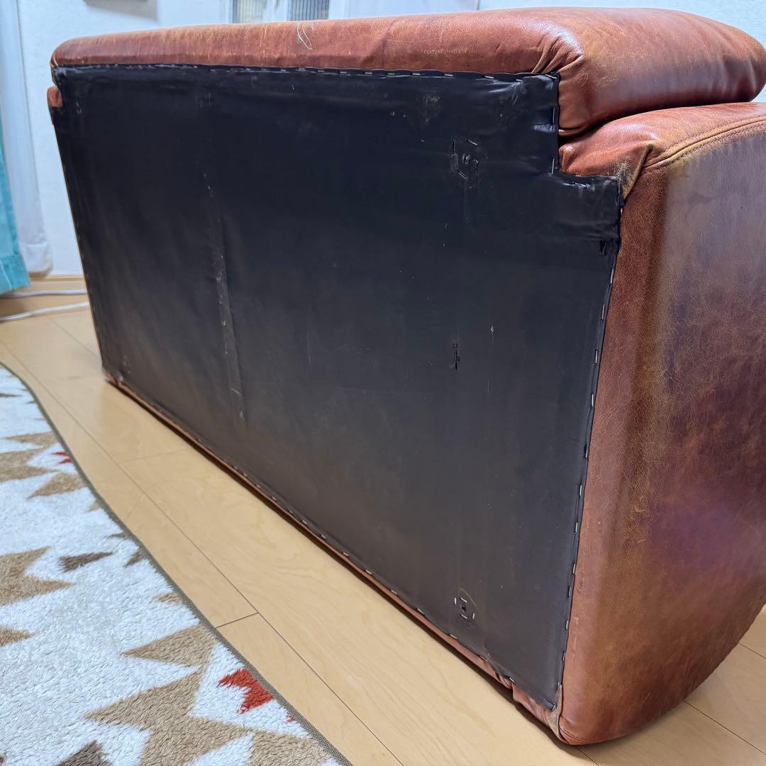 【送料込み】2Pソファ 本革製 ブラウン【本革】