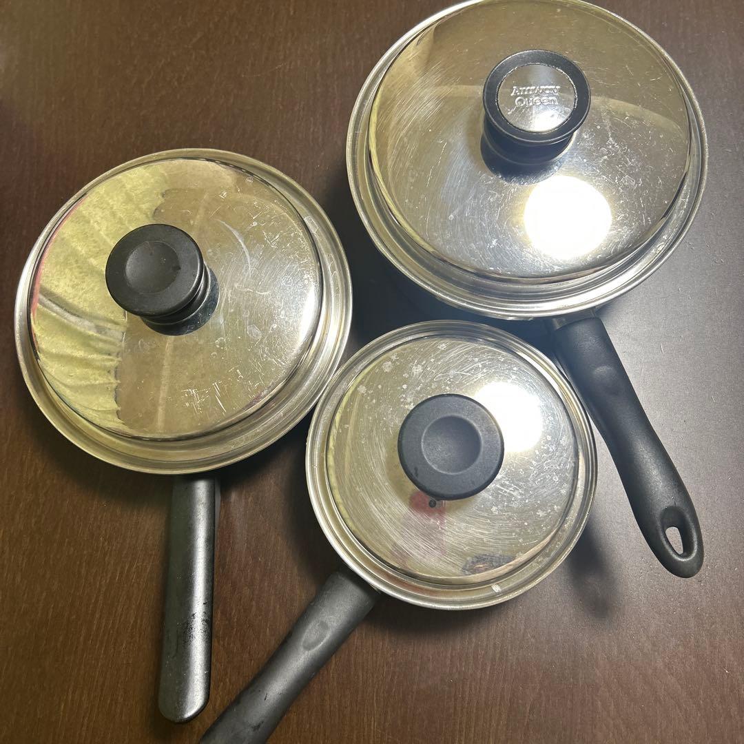 アムウェイ　クイーンクック　片手鍋 3点セット