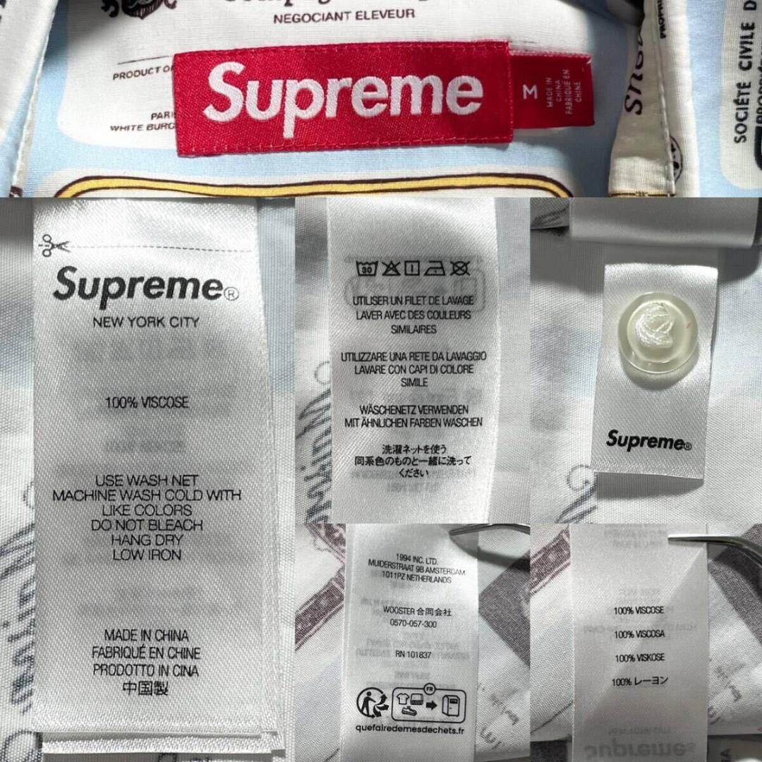未使品級】Supreme 2024 24AW ラベルシャツ 総柄 マルチ　長袖