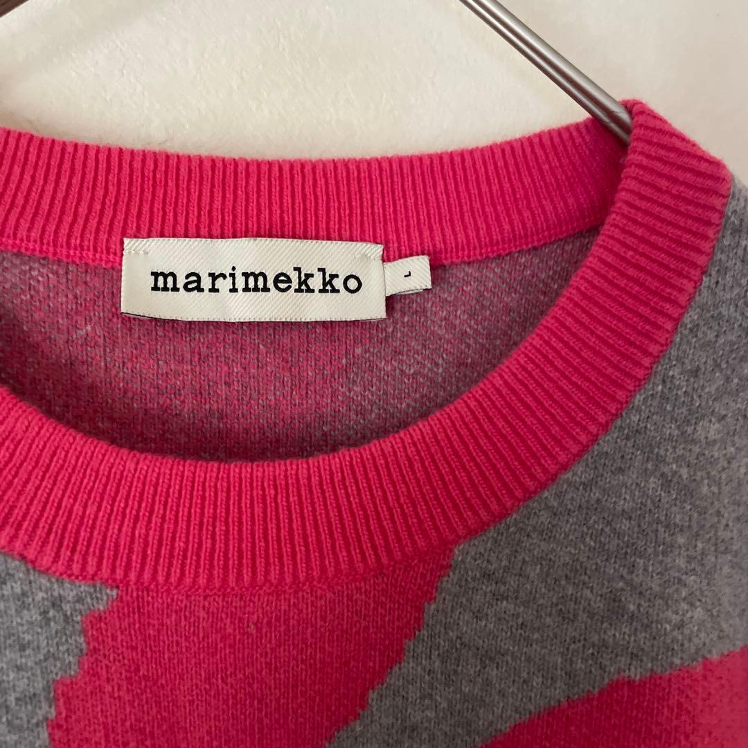 marimekkoニットセータープルオーバーレディースLマリメッコウニッコピンク