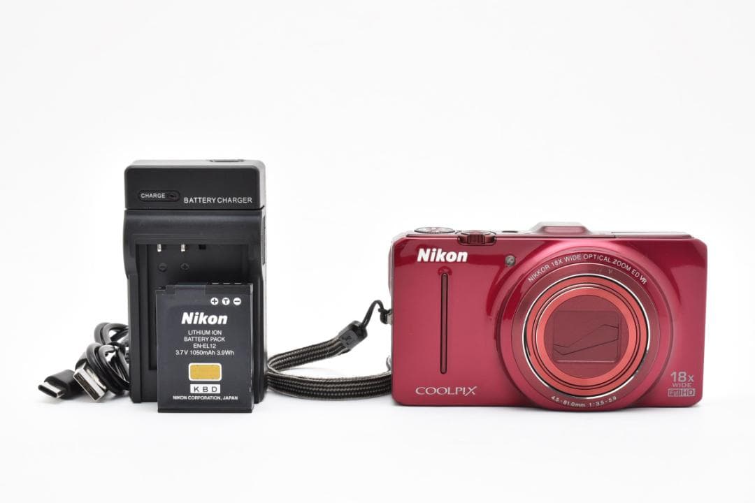 Nikon COOLPIX S9300 レッド デジタルカメラ セット ジャンク
