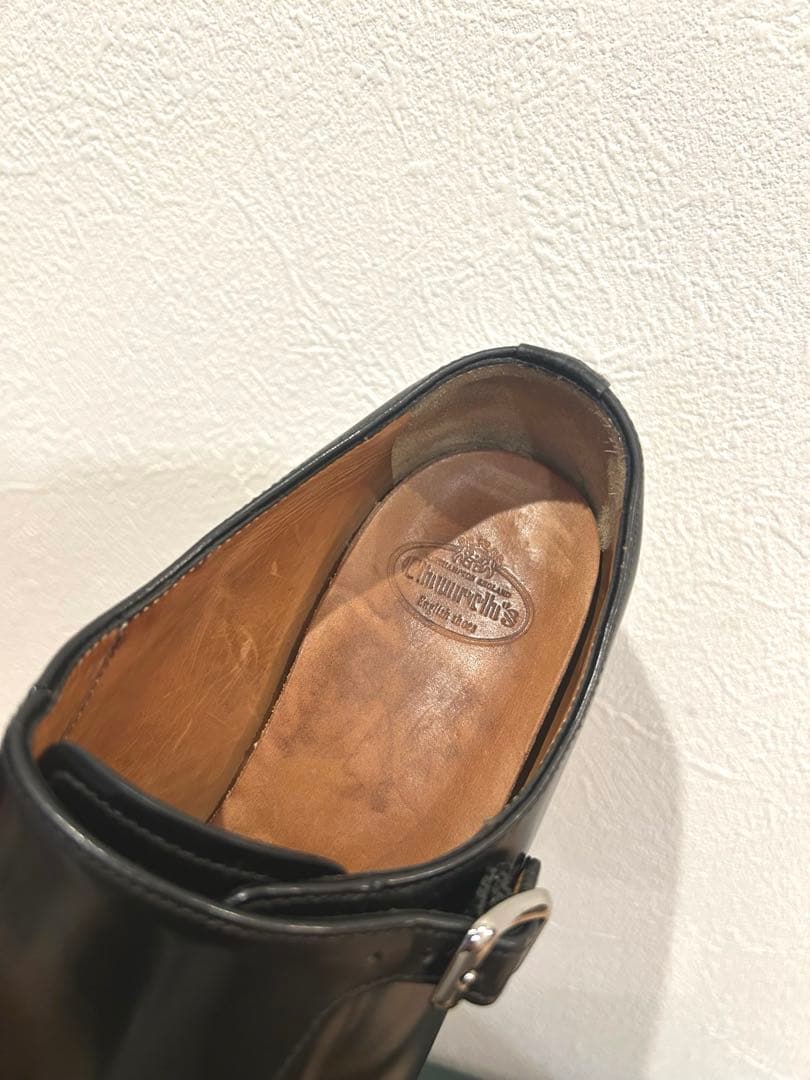 2/3最終値下げchurch'sモンクシューズ ガラス ブラック 黒　ローファー