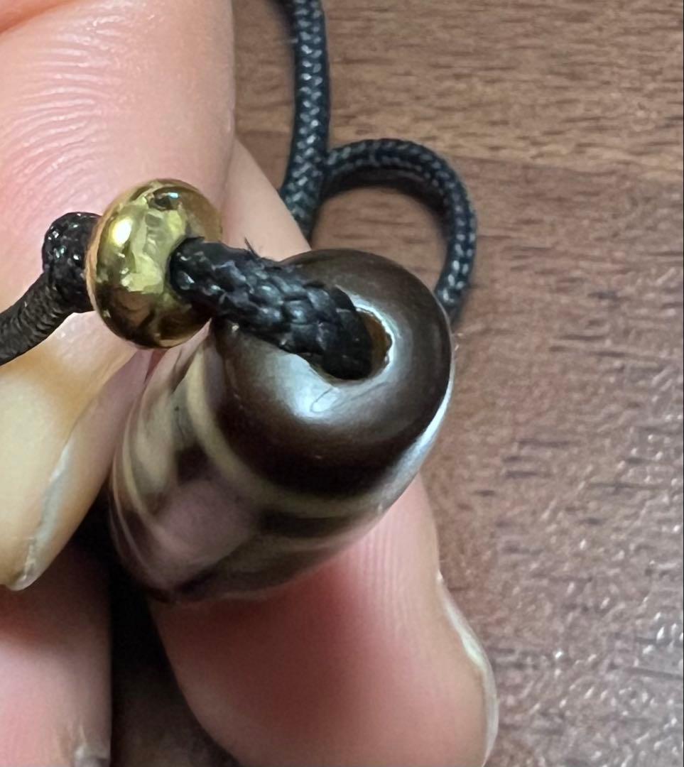 天然瑪瑙 三眼天珠 ネックレス 老天珠風 チベット天珠 長桶型 開運 お守り