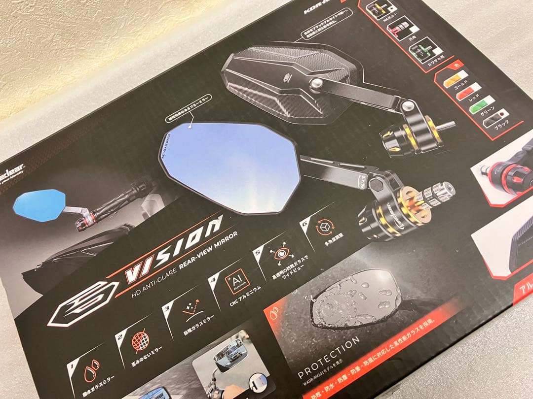 Kaedear カエディア バーエンドミラー( M6ボルト対応)ホンダ車等