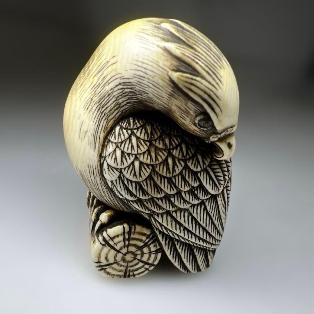 極上　正直銘　鷲根付　43g 東Y8-0113☆2F