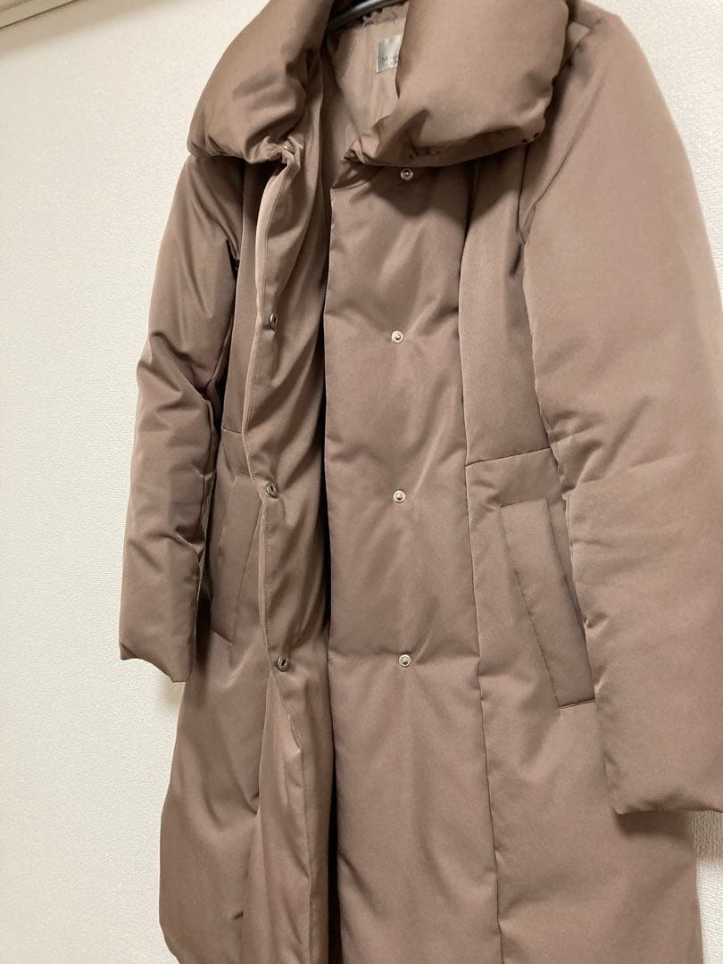 美品★ ダウンコート ロング モカ ブラウン M-PREMIER エムプルミエ
